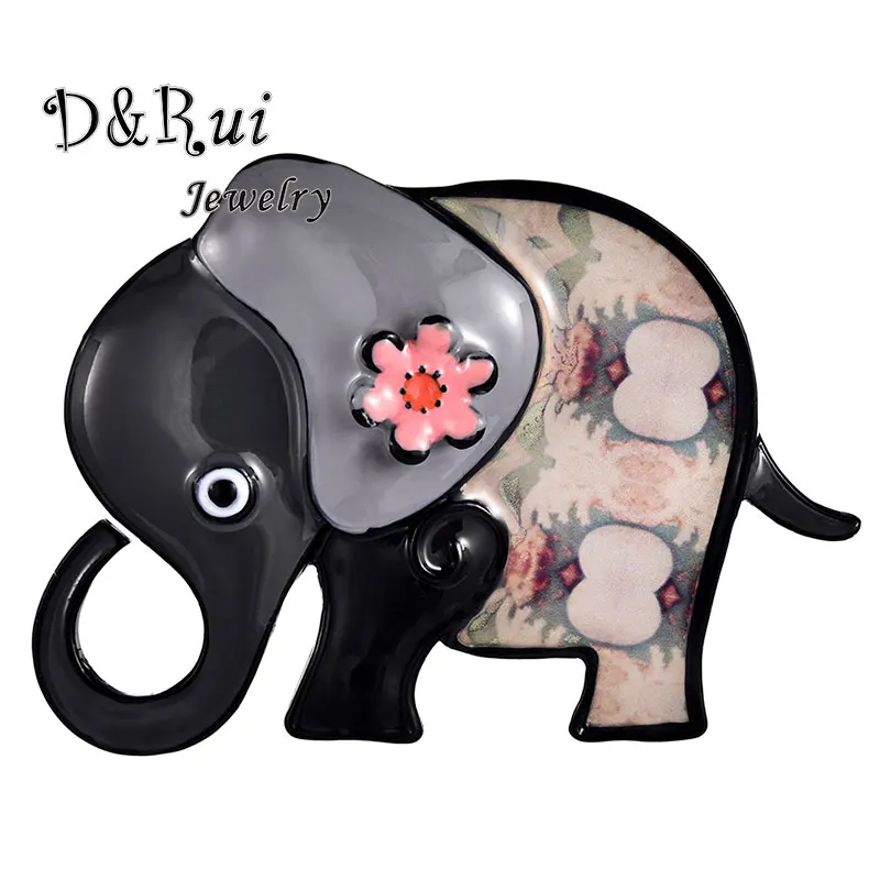 D & Rui ювелирные изделия 2019 новые модные серые брошь со слоном для мальчиков и