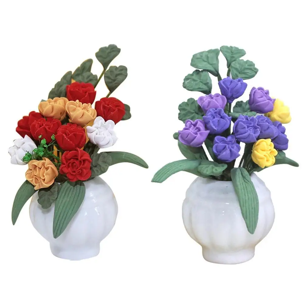 1/12 кукольный мини домик в горшке цветок бонсай модель садовый декор детская игра