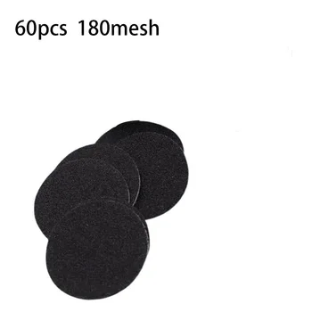 

60 Pcs 80-180 Mesh Disc Water Sanding Paper Back Fleece Sanding Paper Wet Disposable Silicon Carbide