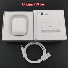 i10 TWS, беспроводные Bluetooth 5,0 наушники, Автоматическое включение/выключение, Беспроводная зарядка с HD микрофоном для iPhone, Android