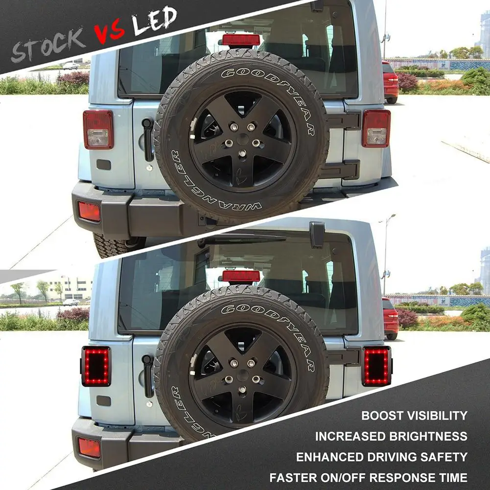 Dragonpad для JEEP Wrangler JK 07-17 Автомобильный светодиодный задний фонарь заднего хода