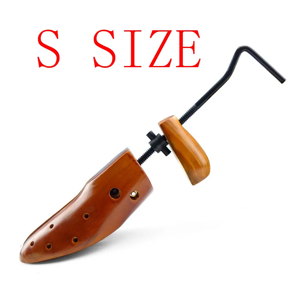 S SIZE brown Сосновая поддержка обуви артефакты деревянный последний расширитель обуви высокого класса регулируемый обуви поддержка аксессуары - Цвет: S SIZE brown