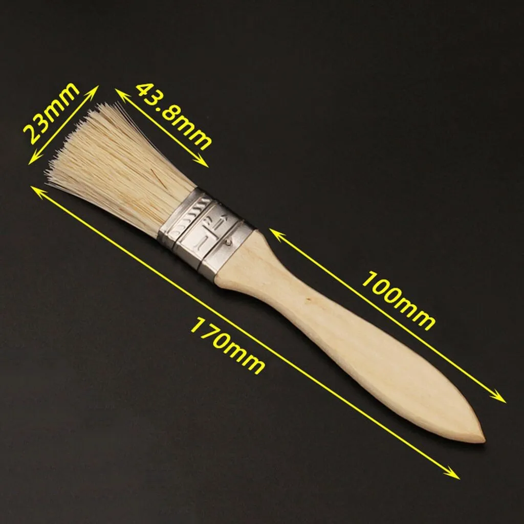 3 шт. 1/2/3 InchWooden ручка Краски кисти кисточка для барбекю Водонепроницаемый с