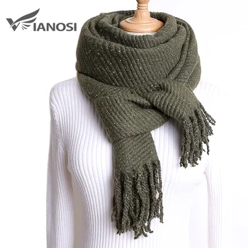 

VIANOSI Brand Scarf Women Winter Scarf Warm Solid Long Shawl Fashion Bufandas Mujer Foulard Femme Hijab