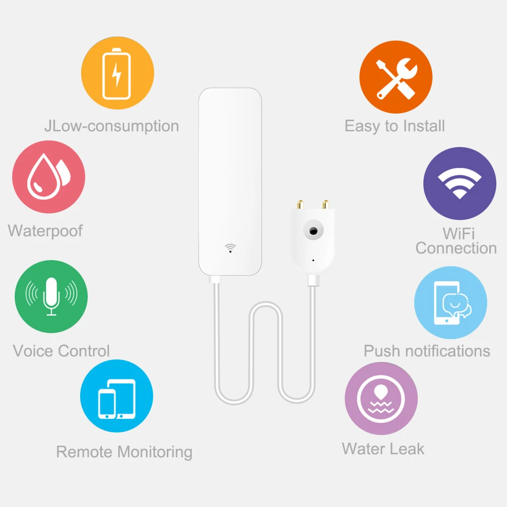 Tuya Smartlife датчик утечки воды WIFI уровень сигнализации Танк детектор безопасности
