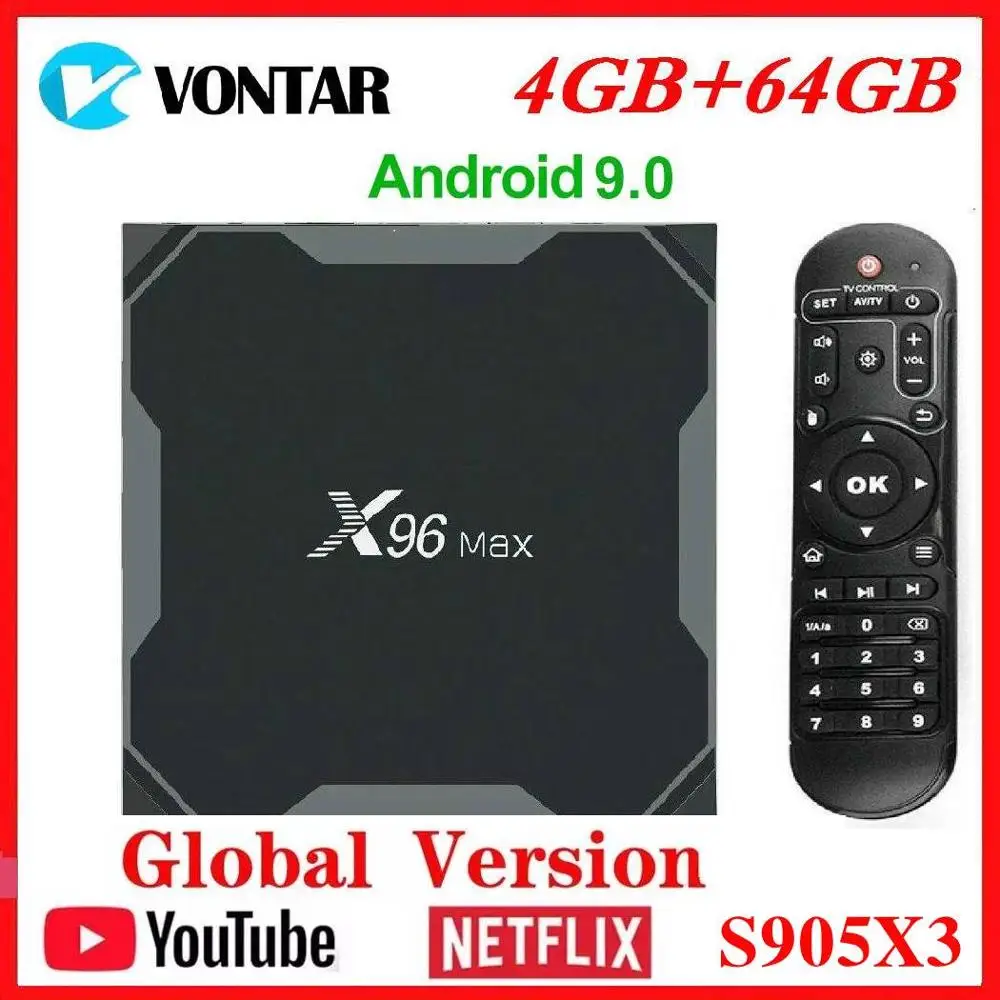 ТВ приставка Amlogic S905X3 Android 9,0 X96Max plus 8K Smart Media Player 4 Гб RAM 64 Гб ROM X96 Max телеприставка четырехъядерный 2,4 & 5G Wifi|ТВ-приставки и медиаплееры| | АлиЭкспресс