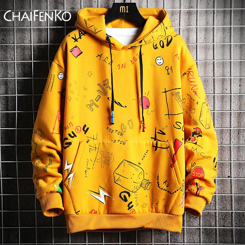 CHAIFENKO Men's Autumn Hoodies Men Spring Anime Graffiti Sweatshirt Male Hip Hop Harajuku Japanese Streetwear Casual Hoodie Men CHAIFENKO Men's Autumn Hoodies Men Spring Anime Graffiti Sweatshirt Male Hip Hop Harajuku Japanese Streetwear Casual Hoodie Men