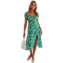 Печатное платье с разрезом платье для выпускного торжественное Короткое Платье vestidos de graduacion PRO30072