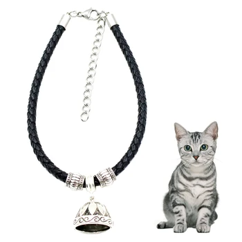 

cowhide woven Pet collar Adjustable Leather rope Pet Small Dog collar Kitten Collar cat necklace for pet cats products for pets