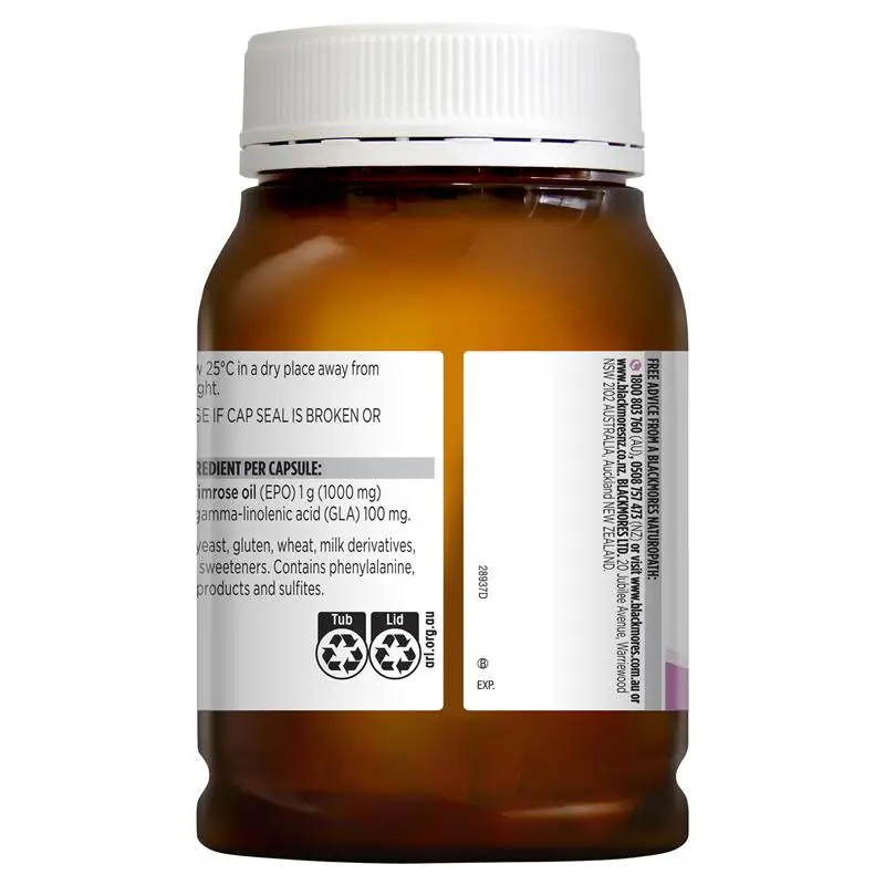 Blackmores МАСЛО ВЕЧЕРНЕЙ ПРИМУЛЫ 190 капсулы EPO GLA Omega 6 для женщин здоровый