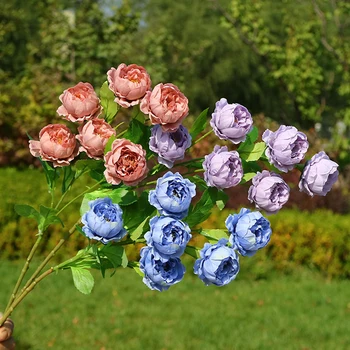 

6 head Artificial flower 60 cm high Nordic bud heart peony fake flower wedding party Christmas home decoration DIY