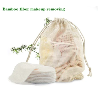 

12Pcs Makeup Remover Pads Reusable Cotton Pads Make Up Facial Remover Bamboo Fiber Facial Skin Care Nursing Pads Skin Cleaning