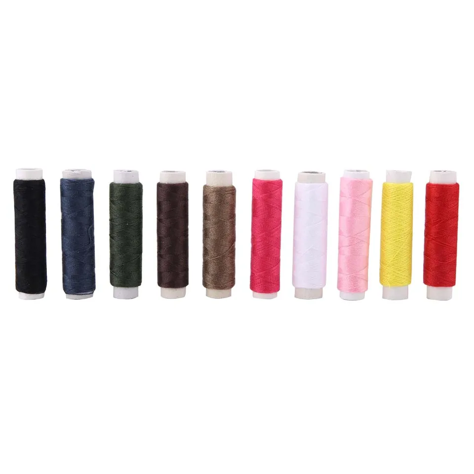 10 Colors Sewing Thread Portable Paper Tube Thread Sewing Lines Polyester Sewing Thread for Embroidery and Sewing Machine