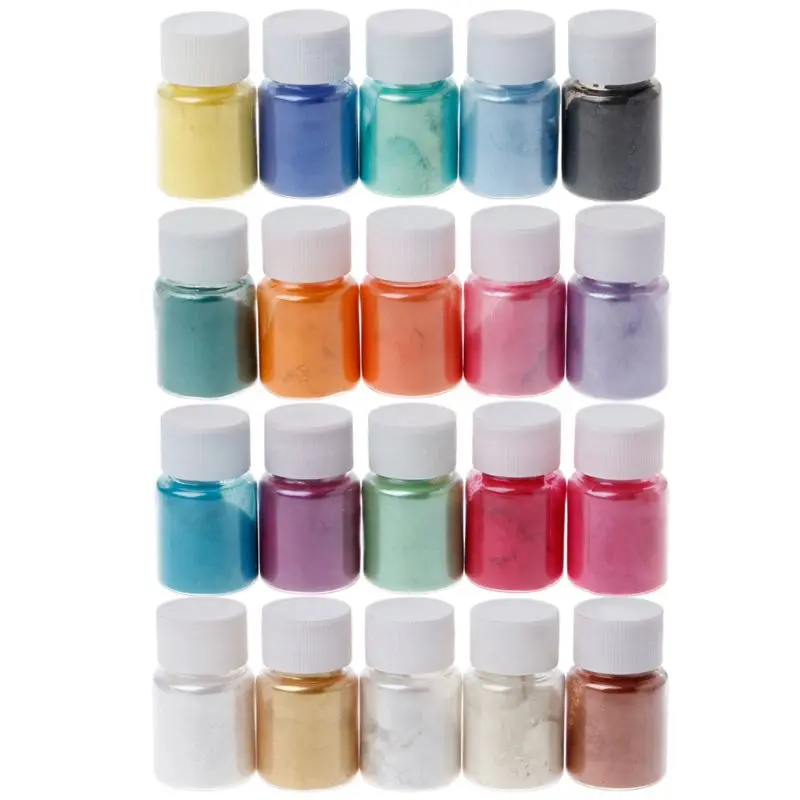 Mica Powder Pigment Epoxy Resin Pigment Mica Powder Pearl Powder Pearlescent Powder Pigment Pearl Powder Pigment 20 Colors Mica Powder Epoxy Resin Dye Pearl Pigment Natural Mica Mineral Powder