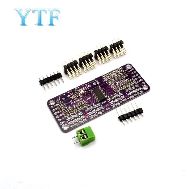 MCU-PCA9685 16 channel 12 PWM controller Fm + I2C bus steering gear control module | Компьютеры и офис