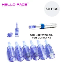 50 шт. Dr. pen Ultima A6 микро иглы микроиглы картриджи одноразовые Дерма ручка Замена нано штыковые иглы