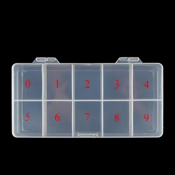 

Nail Art Rhinestone Tools Jewelry Beads Display Storage Box Case Organizer Holder Clear Plastic Empty Storage Box Hot Sale