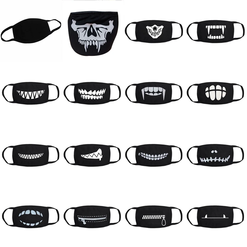 Пылезащитная маска для вечерние НКИ на Хэллоуин с мультяшным медведем ужасами