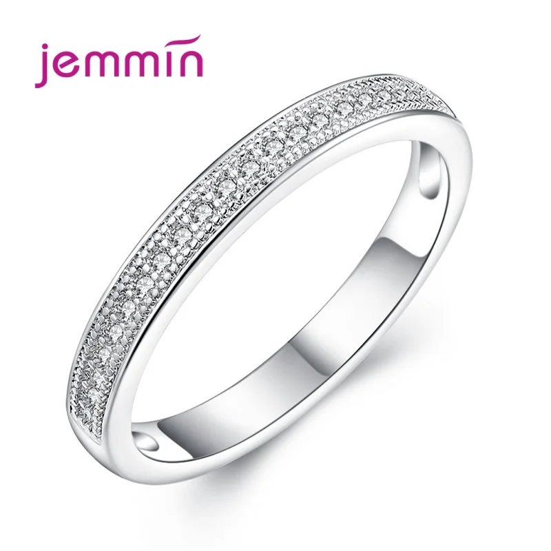 

Fashion 925 Sterling Silver Ring Band Finger CZ Ring for Women Promise Engagement Wedding Anniversary Jewelry Party Gift