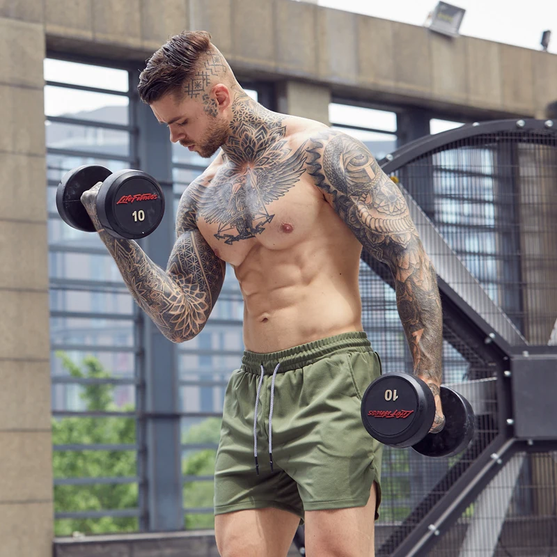 Мужские шорты для бега однослойные быстросохнущие спортивные и тренировок