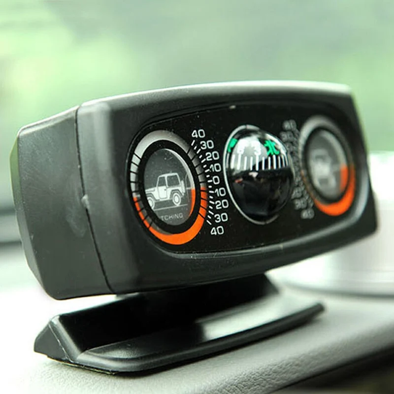  3 In 1 Car Compass Inclinometer Angle Slope Level Meter Finder Gradient Balancer