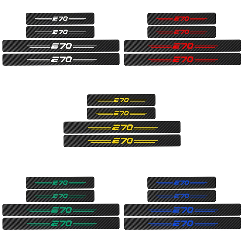 Автомобильный-Стайлинг 4 шт. автомобильный порог двери из углеродного волокна накладка наклейки для E28 E30 E34 E36 E39 E46 E53 BMW E60 E61 аксессуары - Название цвета: for E70