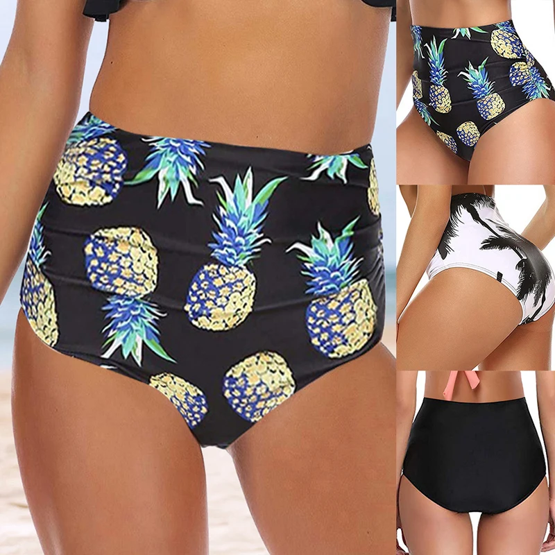 

High Waist Swimming Trunks Women Separate Female Swimsuit Bottom Shorts Brief Women Underwear Thong Brazilian Swimwear