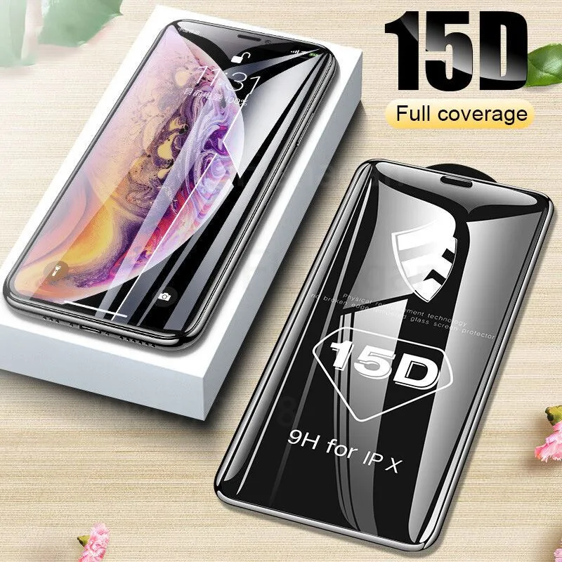 15D Protective Glass on the For iPhone 6 6s 7 8 plus XR X XS glass full cover iPhone 11 Pro Max Screen Protector Tempered Glass 15D Protective Glass on the For iPhone 6 6s 7 8 plus XR X XS glass full cover iPhone 11 Pro Max Screen Protector Tempered Glass