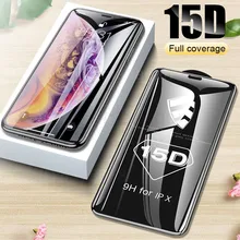 15D Vetro di Protezione per per Iphone 6 6 S 7 8 Più Xr X Xs Vetro Della Copertura Completa di Iphone 11 Pro Max Protezione Dello Schermo in Vetro Temperato(China)