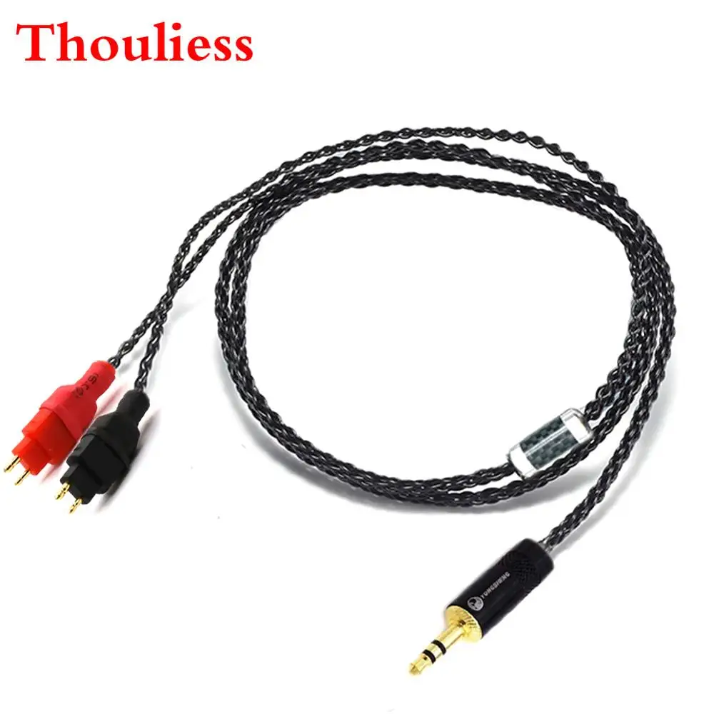 Thouliess HIFI Black Silver Plated Headphone Upgrade Cable for HD600 HD650 HD525 HD545 HD565 HD580 HD6XX Headphones