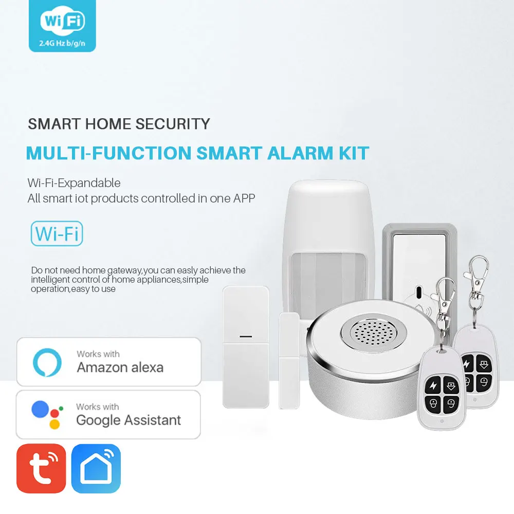 WiFi умный дом система безопасности комплект двери окна сигнализации PIR датчик