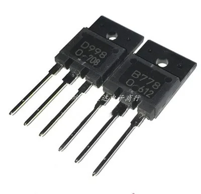 2PCS B778 1pcs=2SB778 D998 1pcs=2SD998 T0-3PF Audio high power matching tube | Электронные компоненты и