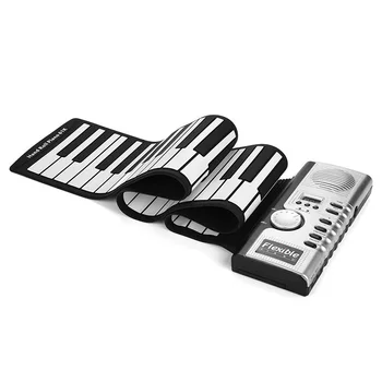 

Roll Up Piano, Portable 61 Keys Electronic Keyboard Hand Roll for Children Kids Beginners