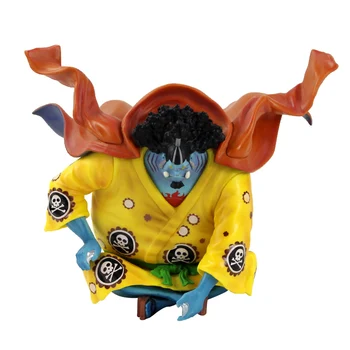 

19cm Anime One Piece Jinbe Sitting Statue PVC Action Figure Collection Model Toys Doll