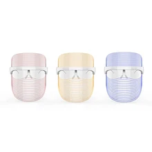 3 цвета, светодиодный светильник, терапевтическая маска для лица, лечение акне, против старения, морщин, спа-инструмент для лица, прибор для красоты, инструменты для ухода за кожей лица