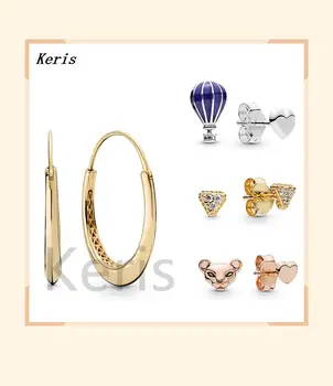 

2019 100% 925 silver sterling will see exotic sparkling pink triangles earring lioness air balloon earring