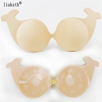 

No Trace Invisible Bra Dolphin Silicone Breast Patch Pull Nipple Cover Breast Stickers Lift Boob Tape Bra Pads Rensable