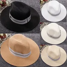 Hirigin для мужчин и женщин западная ковбойская шляпа широкие поля, из Соломы Шапка Трилби Sunsreen Панама шляпа