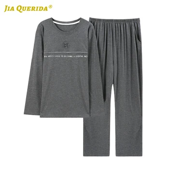 

Man Big Size Gray Crew Neck Man Clothes Crew Neck Long Sleeve Long Pants Sleepwear Fashion Style Casual Style Pajamas Set Pj Set