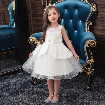 

Princess Flower Girl Dress Summer Tutu Wedding Birthday Party Kids Dresses For Girls Children's Costume Teenager Prom Designs
