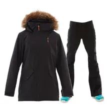 Высокое качество Женские Gsou зимний костюм одежда зимние уличные спортивные Сноубординг наборы 10 к водонепроницаемые ветрозащитные лыжные куртки и брюки