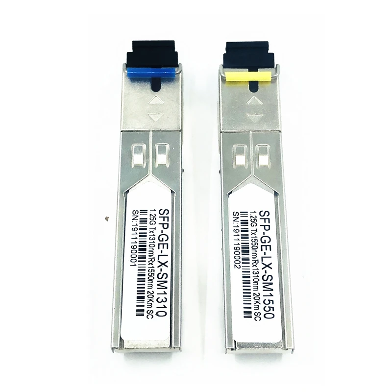 SC SFP волоконно-оптический модуль 1,25G SC 20 км 1310/1550 нм одиночный волоконный SFP оптический модульный приемопередатчик для ONU OLT5 пар Совместимость