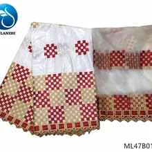 LIULANZHI белая африканская кружевная ткань Новое поступление базин с вышивкой и кружевом ткань с камнями парча кружевная ткань 5+ 2 ярдов ML47B01