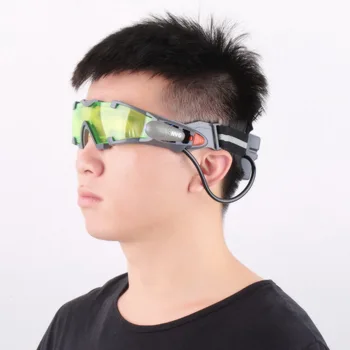 

LED Night Vision Goggles Adjustable Elastic Band Safety Goggles 1Pc Glasses Eyeshield Green Lens Reading Glasses