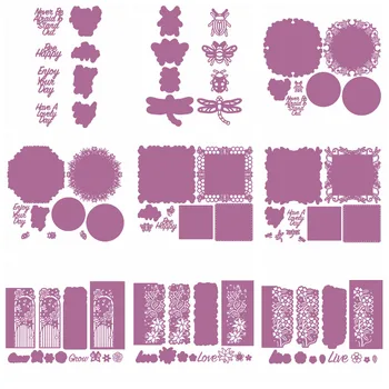 

2019 Metal Cutting Dies Insect Letter Lace Frame Wedding Cards Making Embossing Scrapbooking Craft New Dies