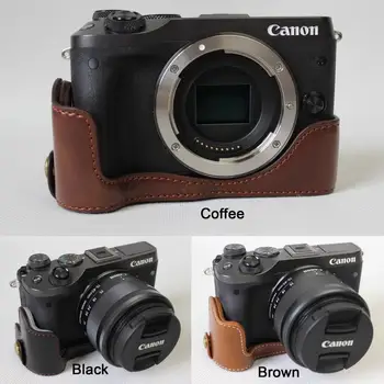 

Leather Camera Protect Half Case Grip for Canon Eos M6
