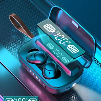 

Bluetooth 5.0 Wireless Headphones Mini Portable Earphone with Microphone 2200mAh Charging Case Power Bank Noise Canceling