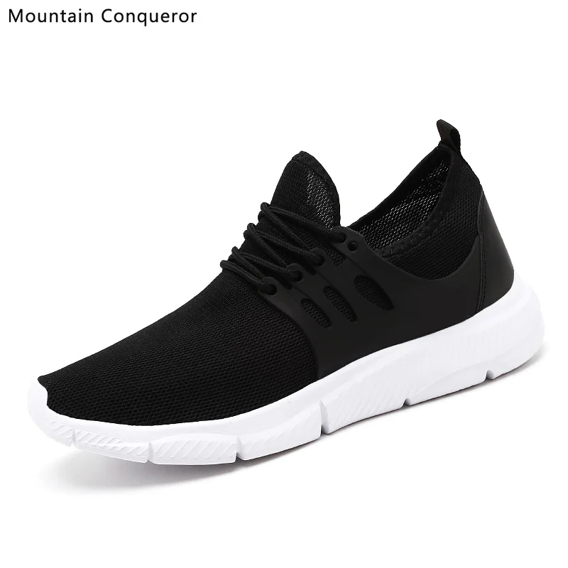 Tanie Mountain Conqueror 2019 nowy duży rozmiar 39 47 mężczyźni obuwie lekkie oddychające buty mężczyźni moda białe trampki