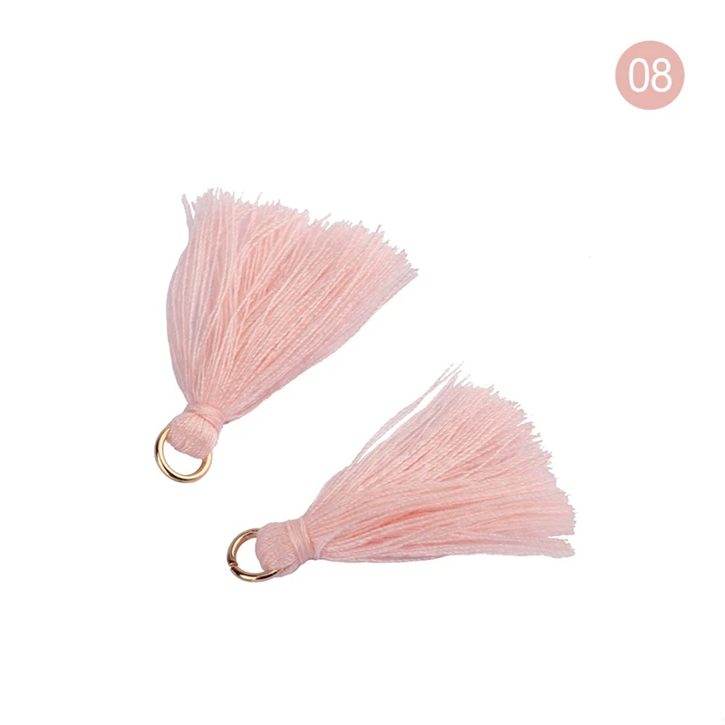 color 8 20 шт./партия 3,5 см кисточка, хлопковые кисточки, мини кисточки, ювелирные аксессуары, аксессуары для рукоделия, материалы для сережек - Цвет: color 8