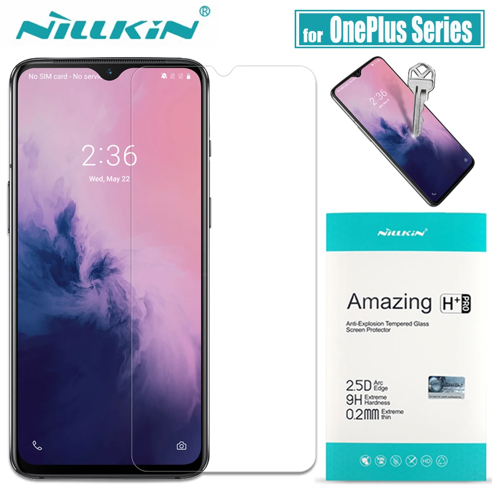 

Oneplus 7/6T/6/5T/5 Glass Screen Protector Nillkin 9H Hard Clear Safety Protective Glass on One Plus 7/6T/6/5T/5 Tempered GLass